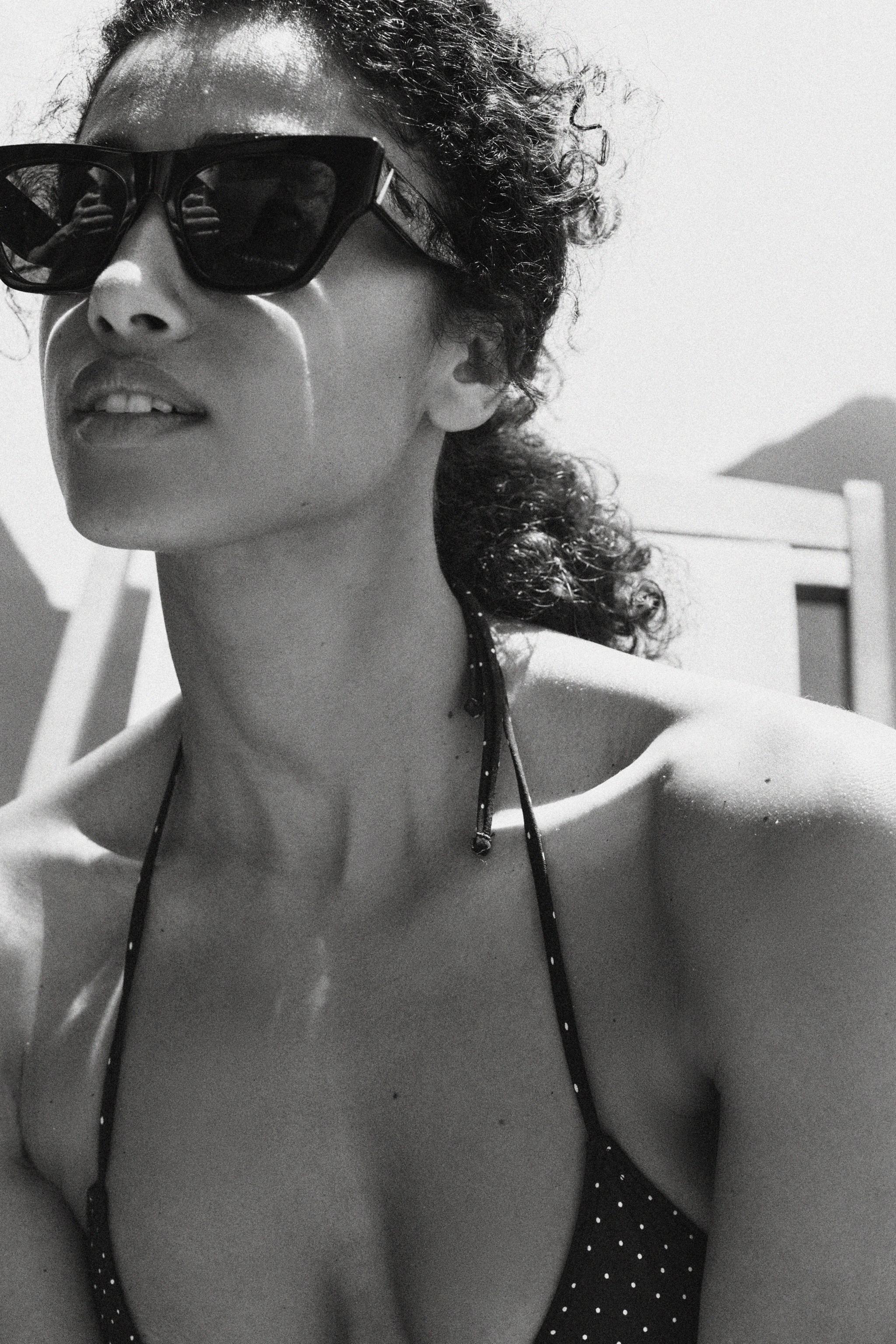 POLKA DOT TRIANGLE BIKINI TOP